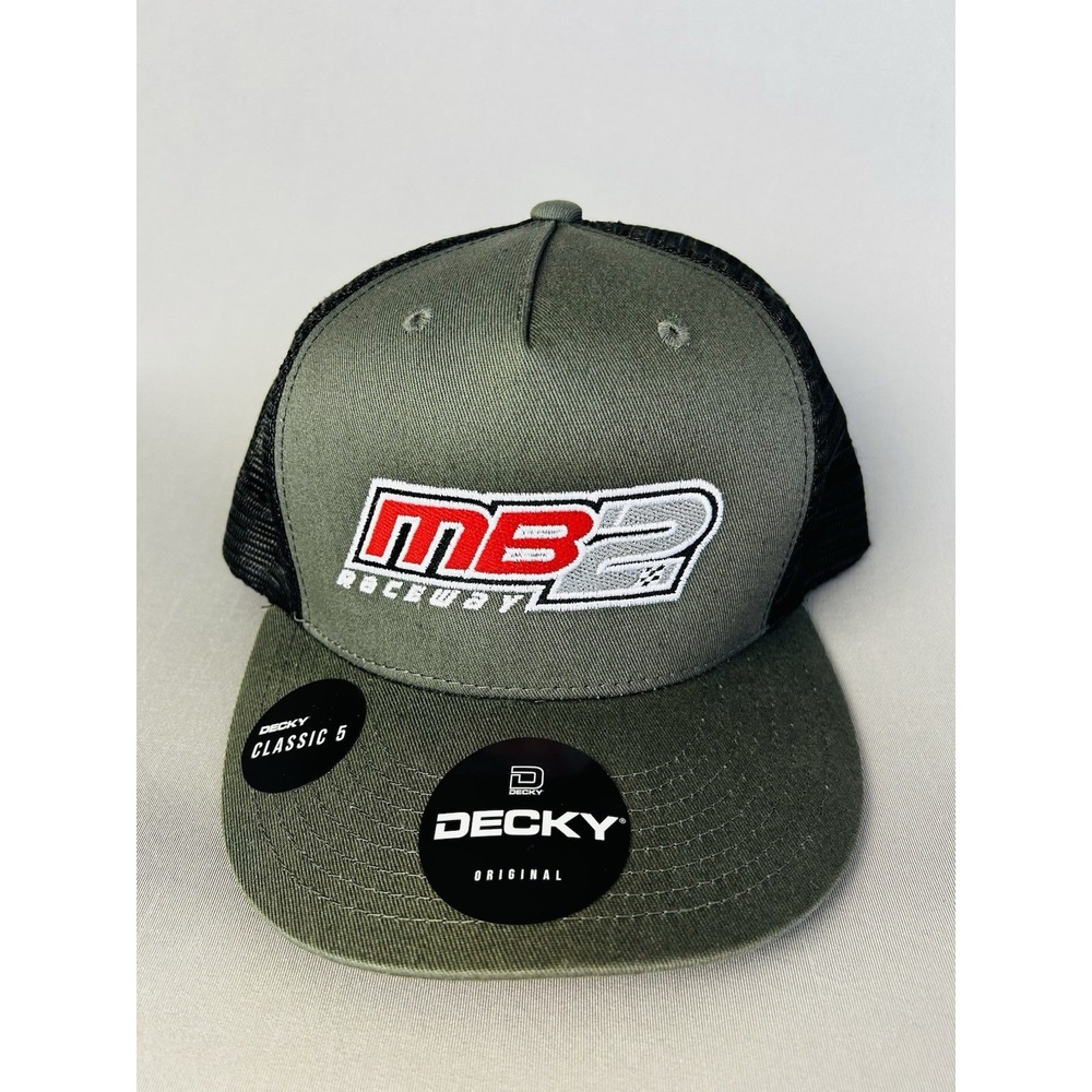 MB2 Raceway Decky Cap Trucker SnapBack Adjustable Hat NEW With‎ Tags